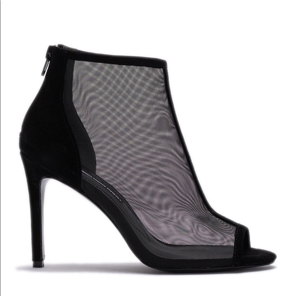 Charles David Mesh Bootie Open Toe Black - Picture 2 of 8